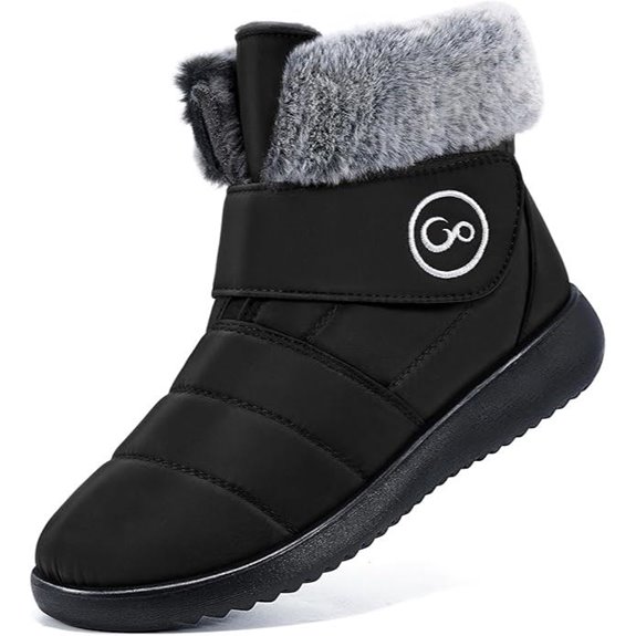Aomigoct Women's Winter Snow Boots with Fur Lining