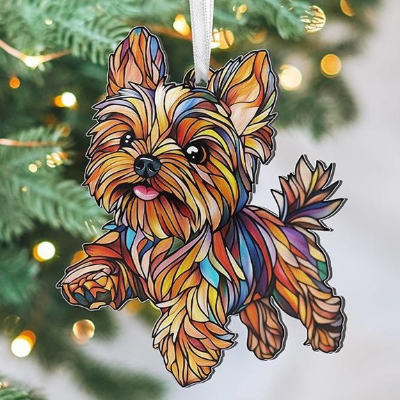 yorkie dog ornament