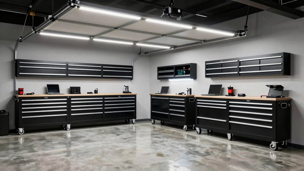 balanced garage lighting layout