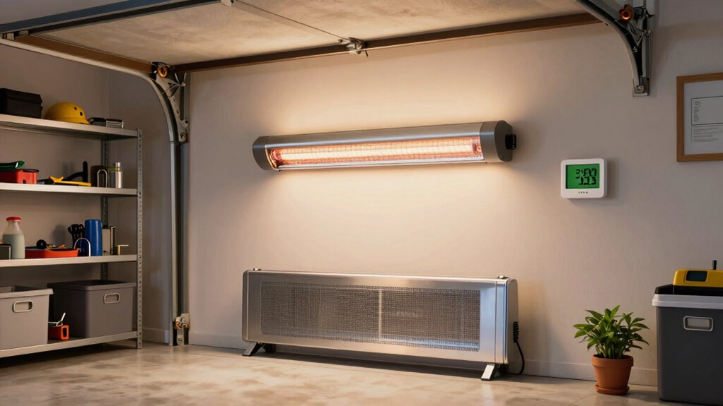 clean efficient garage heating