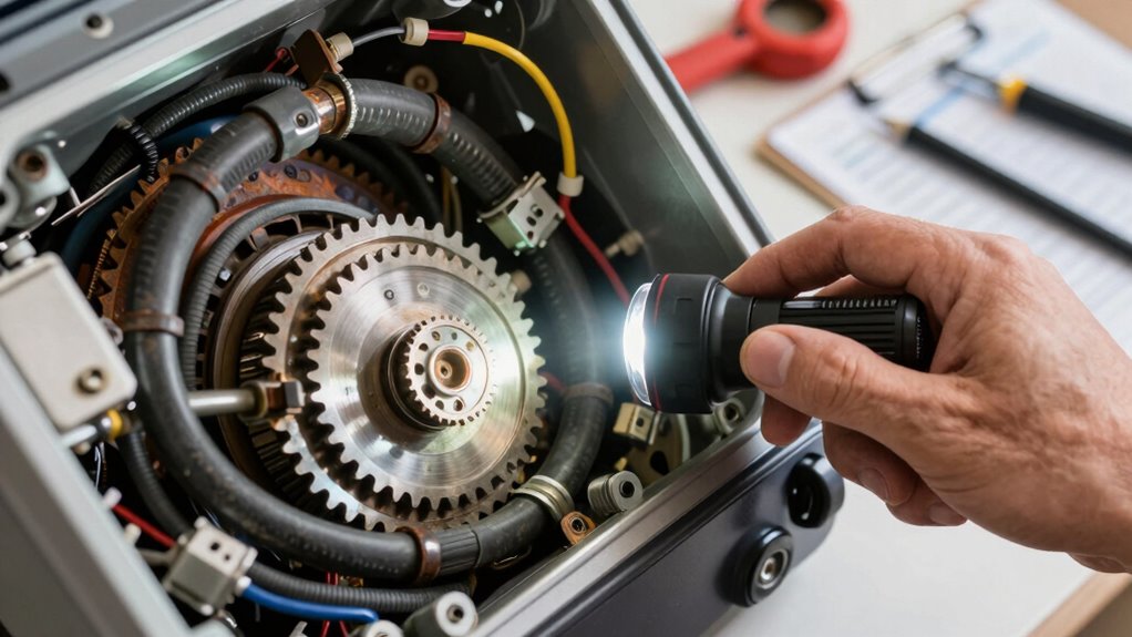 inspect mechanical systems carefully
