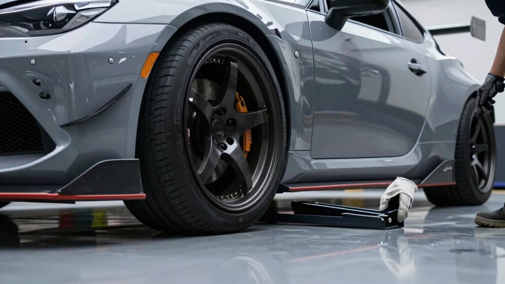 lowered car lifting precautions