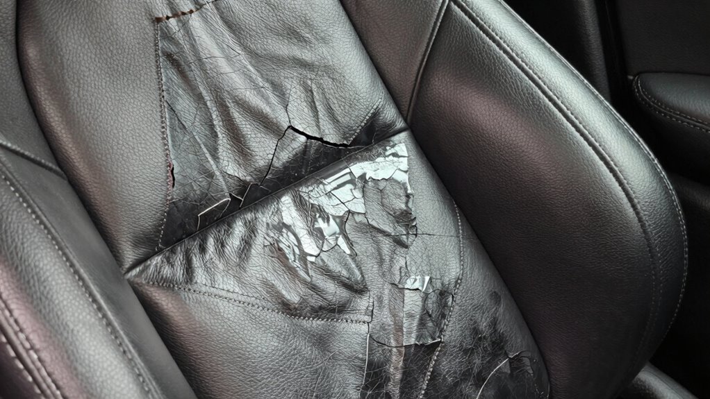 over conditioning causes leather cracks