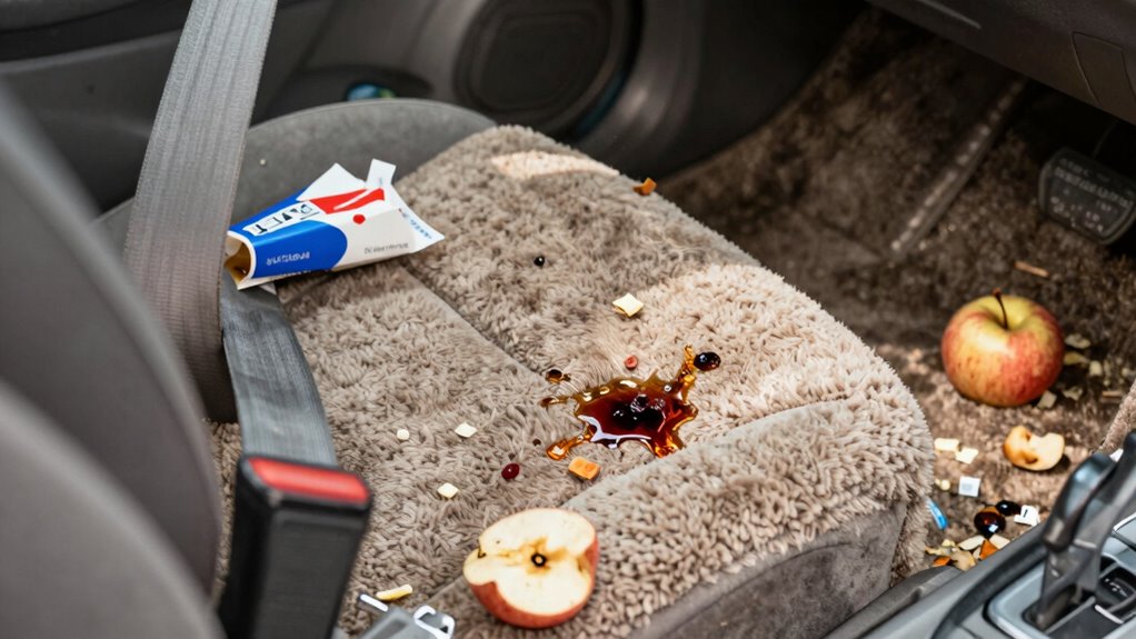 remove food spills regularly