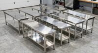 top garage stainless steel workbenches