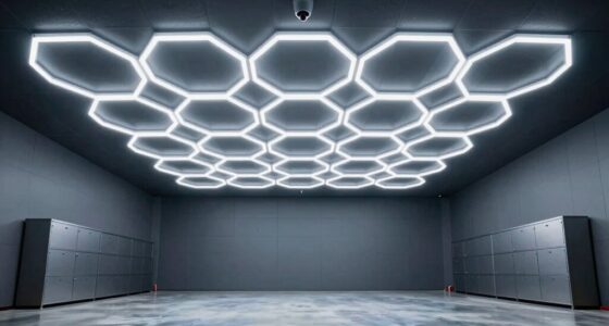 top hexagon led garage lights