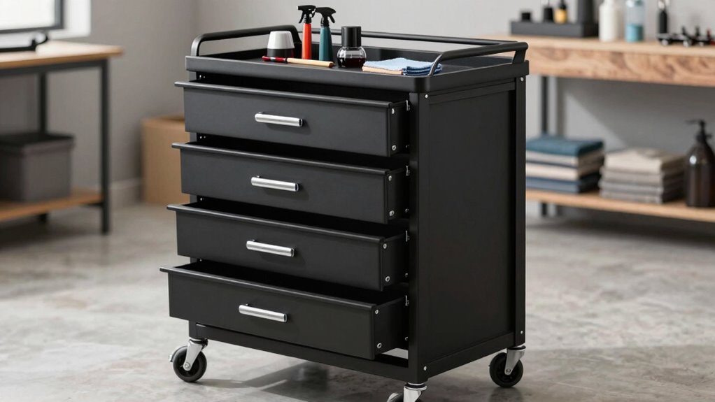 top rolling detailing carts