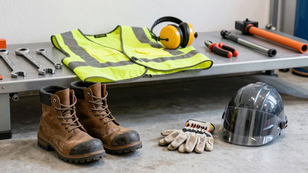 wear protective heavy duty gear