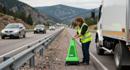 Colorado’s Plan To Protect Emergency Workers On The Shoulder? Giant, Neon Green Ford Trucks